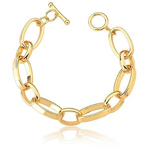Pulseira Elos Ovais Lisos