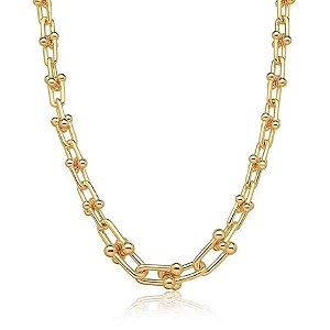 Colar de Elos Bolinhas Lisas