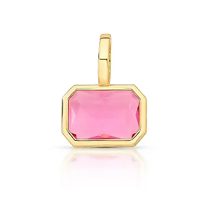 Pingente Cristal Retangular e Fecho