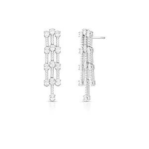 Brinco Cristais Intercalado Ovais e Zircônias