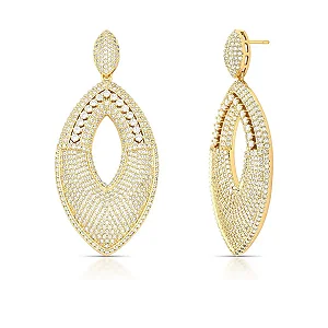 Brinco Navete Cristal e Zircônia