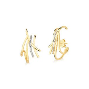 Brinco Ear Hook Cravejado