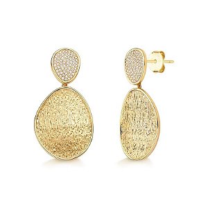 Brinco Cravejado com Zircônias e Diamantado