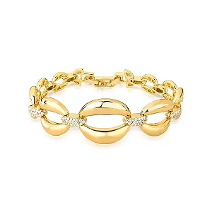 Pulseira com Elos Ovais Transpassados