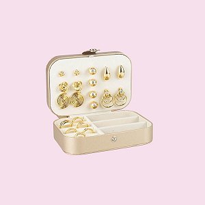 Estojo Porta Joias Exclusive Dourado