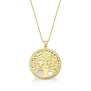 Corrente e Pingente Árvore da Vida Madrepérola