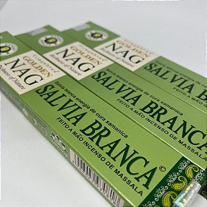 Incenso Golden Nag Sálvia Branca - Energia de Cura Xamânica