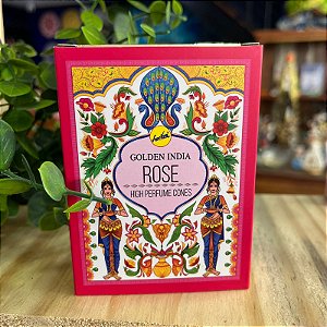 Incenso de Cone Golden India Rose