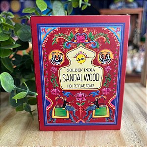 Incenso de Cone Golden India Sandalwood