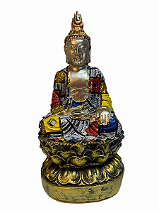 Estatueta Buda Colorido 18cm