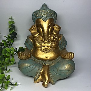 Estatueta Ganesha Prosperidade 21cm