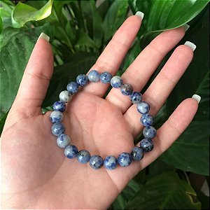 Pulseira Pedra Sodalita 8mm - Direcionamento, objetividade e equilíbrio
