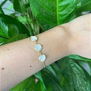 Bracelete Quartzo Branco - Sabedoria e Cura
