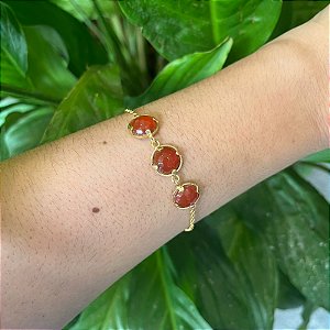 Bracelete Ágata de Fogo - Coragem e Autoconfiança