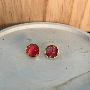Brinco Pequeno - Ágata Rosa I - Harmoniza Corpo e Mente