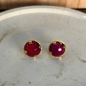 Brinco Pequeno - Ágata Rosa II - Harmoniza Corpo e Mente