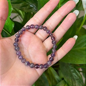 Pulseira Pedra Ametista 6mm - Intuição, Calma e Conexão