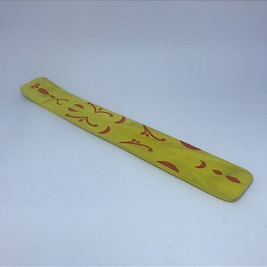 Incensário Canaleta Madeira - Amarelo e Laranja