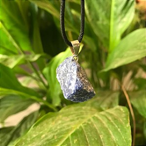 Colar de Pedra Sodalita Bruta