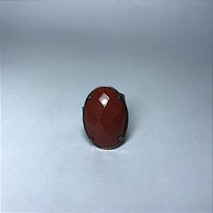 Anel Grande Jaspe Vermelho - Vitalidade e Ativa a energia sexual