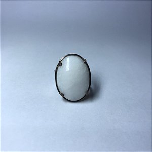 Anel Grande Quartzo Branco - Sabedoria e Cura