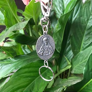 Chaveiro Jesus Cristo e Nossa Senhora Aparecida