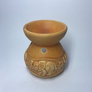 Rechaud Elefantes em Cerâmica - Laranja