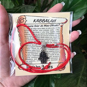 Pulseira Kabbalah Com Pingente Mão Hamsá - Proteção e Sorte