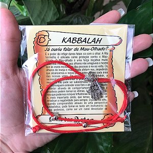 Pulseira Kabbalah Com Pingente Mão Hamsá - Proteção e Sorte