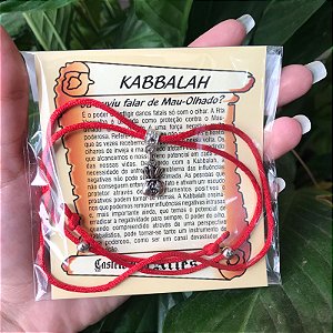Pulseira Kabbalah Com Pingente Saco da Fortuna - Proteção e Sorte