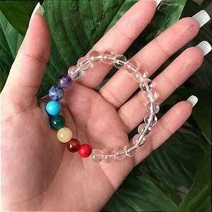 Pulseira Pedras 7 Chakras 8mm - Equilíbrio