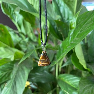 Colar de Pedra Olho de Tigre Rolada