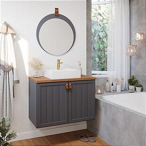 ARMÁRIO DE BANHEIRO ALLURE LUA + ESPELHO - MGM