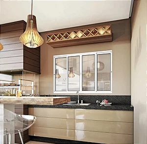 JANELA 4 FOLHAS BRANCO ALUMÍNIO