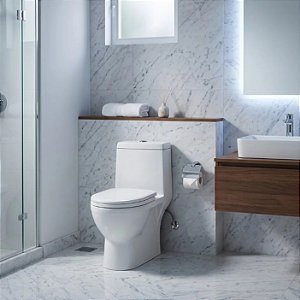 Vaso Monobloco Branco Turquesa