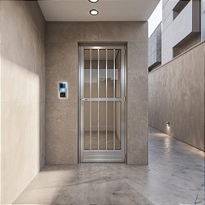 Porta CLM Alumínio Palito 80cm ESQUERDA