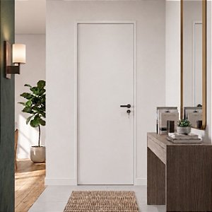 Porta CLM Madeira Lisa 1 Branca 60cm Esquerda