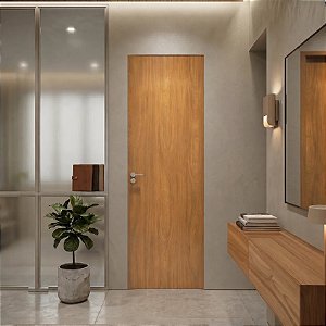 Porta Brilhante Madeira Angelim Lisa 60cm Direita