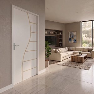 Porta MGM Madeira Branca Cantareira 80cm Direita