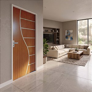 Porta MGM Madeira Mogno Cantareira 70cm Direita