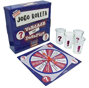 JOGO ROLETA VERDADE E DESAFIO COM 4 SHOTS