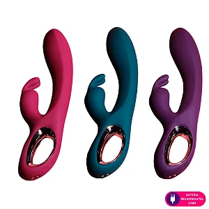VIBRADOR PONTO G COM ESTIMULADOR RABBIT