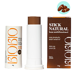 Base Multifuncional em Bastão com Proteção Solar FPS33 cor Baru #800 - BioBio
