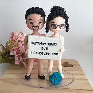 Noivinhos Personalizados para Casamento Topo de Bolo 15cm