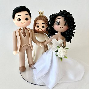Noivinhos para Casamento 15cm com Jesus