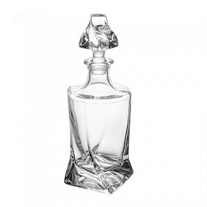 Garrafa para Whisky de Cristal Tortile 750ml - Wolff