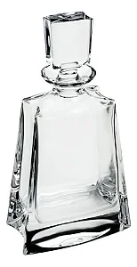 Garrafa 700ml Para Whisky De Cristal Kathrene Baixa Bohemia