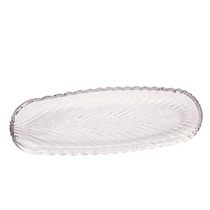 Travessa Oval Vidro 30cm Para Saladas E Petiscos