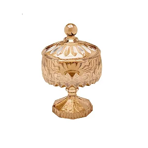 Bomboniere de Cristal com Pé Âmbar