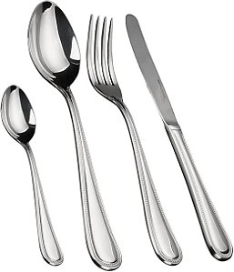 Faqueiro Pearl em aço inox 24 Peças-Fracalanza